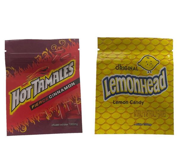 

the original lemonhead mylar package bags 1000mg empty plastic lemon package tamales fierce chewy packaging