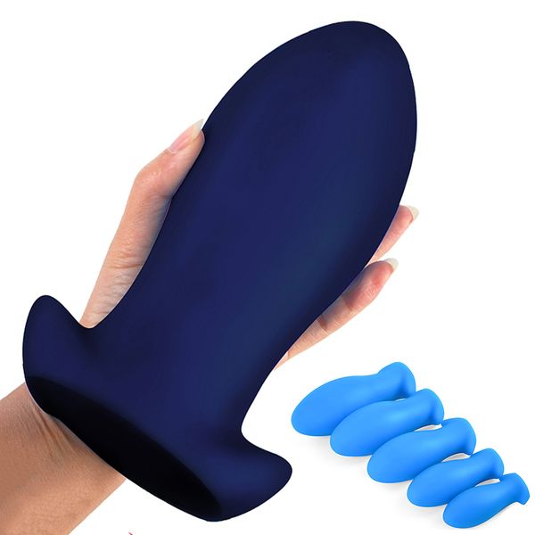 Massaggiatore prostatico blu Enorme plug anale in silicone maschile Big Butt Anus Diltor Grandi dildo G Spot Masturbazione Adulto sexy Shop 18