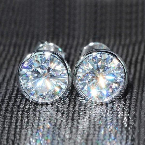 

stud caoshi delicate women earrings all match trend accessories fashion contracted simple temperament crystal zirconia jewelry, Golden;silver