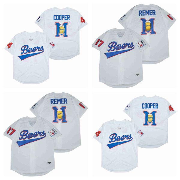 

beers movie jersey 17 remer 44 cooper custom stitched baseball jerseys, Blue;black