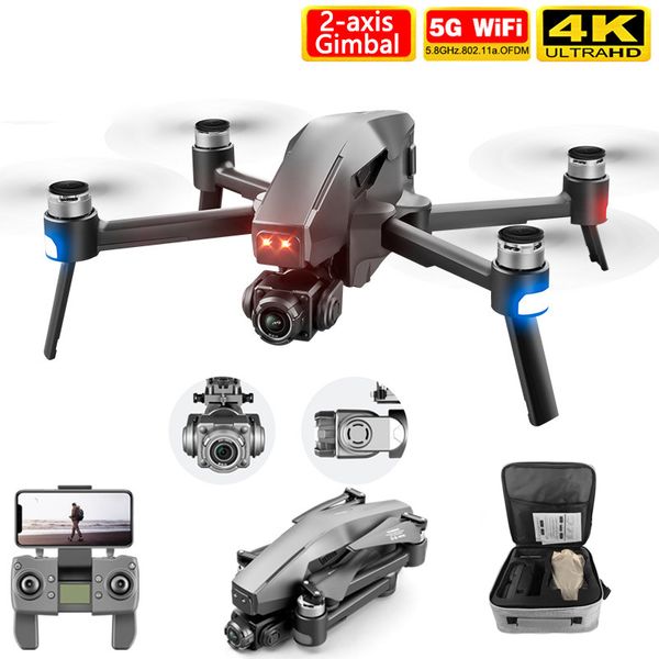 F8 Drone Mekanik 2 Eksenli Gimbal 4K HD Kamera Dronları Yetişkinler Simülatörleri 1.6km Kontrol Mesafesi 5G WiFi GPS Sistemi TF Kart Çocuk Oyuncak M1 Pro Cool Stuff