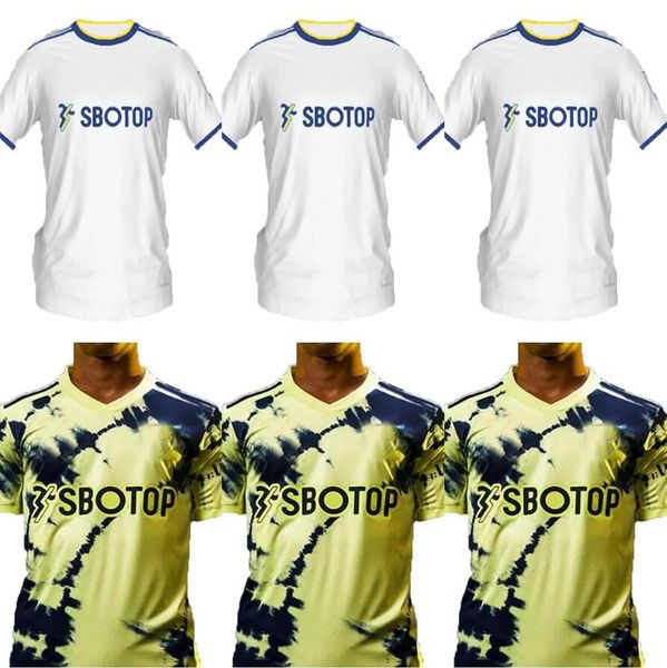 

22 23 leeds soccer jersey home and away 2022 2023 t roberts hernandez harrison james bamford raphinha phillips rodrigo football shirt men ki, Black;yellow