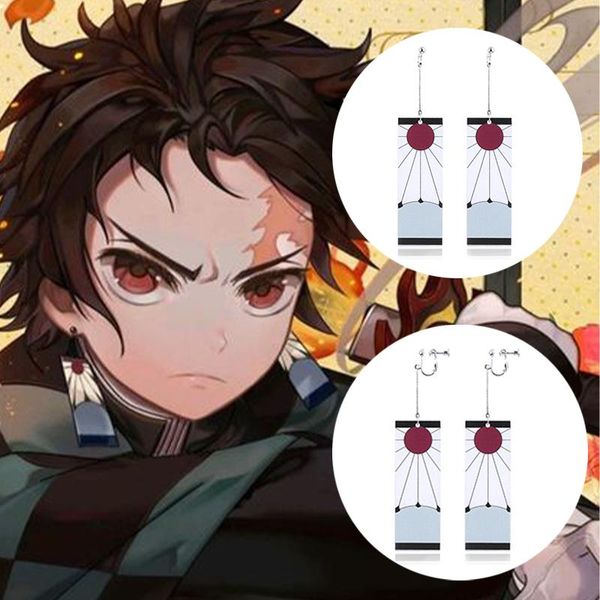 Baumelnde Kronleuchter, japanische Anime-Acryl-Ohrringe, Dämonentöter Kimetsu No Yaiba, Klinge des Geistes, Geschenke für Frauen, Cosplay-Schmuck