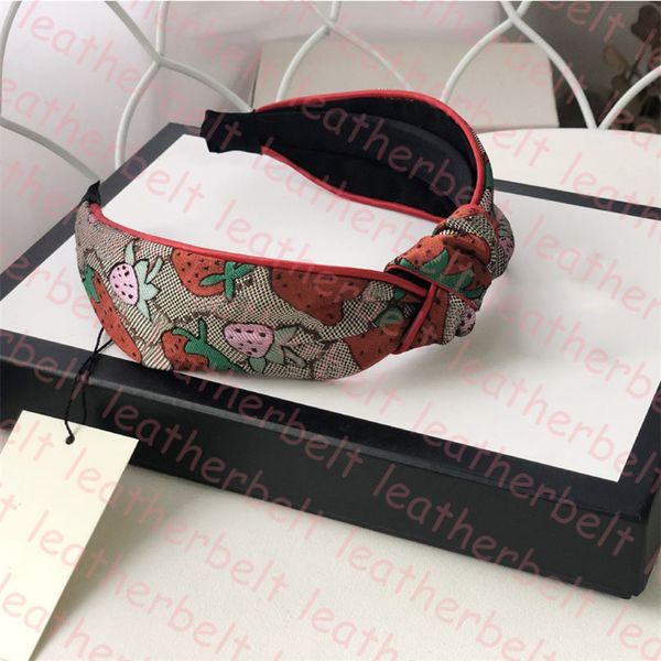 

cute strawberry headband classic cross knotted hair hoop brand letter hair band women girl wide headbands, Silver