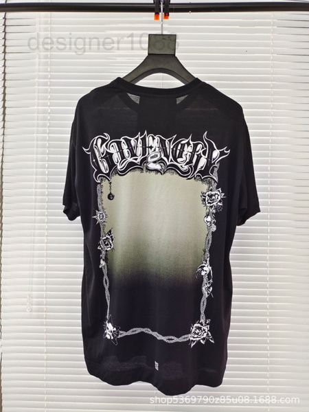 

men's casual shirts designer 21 spring and summer fashion new high street mmw magic mirror printed thin os couple base t-shirt z692, White;black