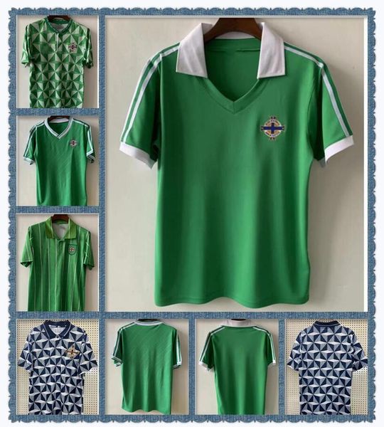 

northern ireland retro soccer jerseys away vintage 1979 1998 1990 1992 90 92 evans lewis saville davis whyte lafferty mcnair maillots camisa, Black