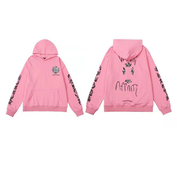 

luxury mens classic hoodie designer fashion zipper brand ch sweatshirts horseshoe sanskrit cross print pullover hooded sweater coat womens h, Black