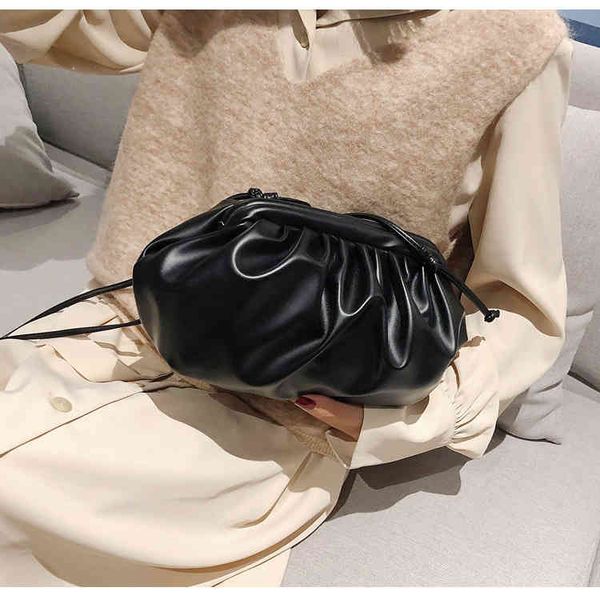 

women simple dumplings messenger bag designer retro 2022 new fashion cloud female crossbody shoulder tide handbag clutch