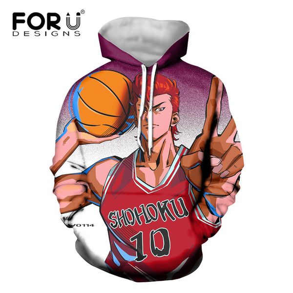 

forudesigns anime slam dunk sports male clothing personality lightweight sweatshirt with hat hooded long sleeve size s-6xl 220705, Black
