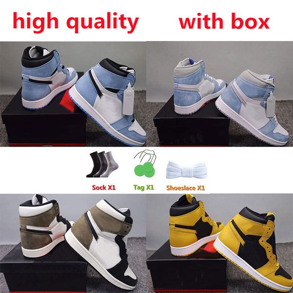 

men basketball shoes 1 sneakers 1s university blue suede dark mocha obsidian hyper royal shadow twist women outdoor sports trainers