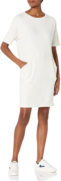 

ritual women's cozy knit oversized-fit seamed pocket dress c3r3#, Black;gray
