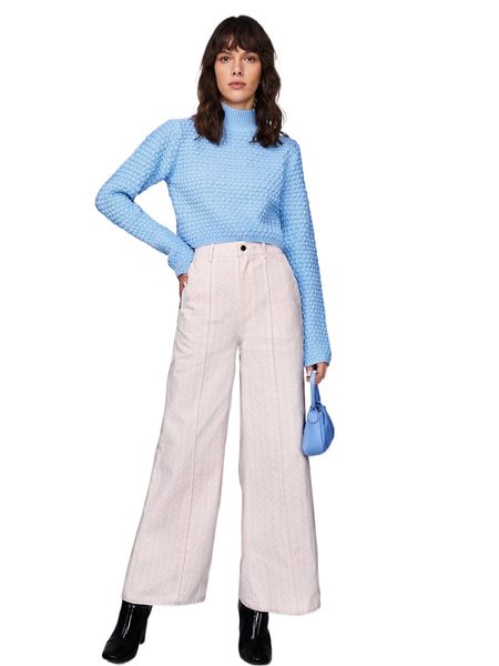 

x landing at noon inverted seam front wide leg pants y8uo#, Black;white