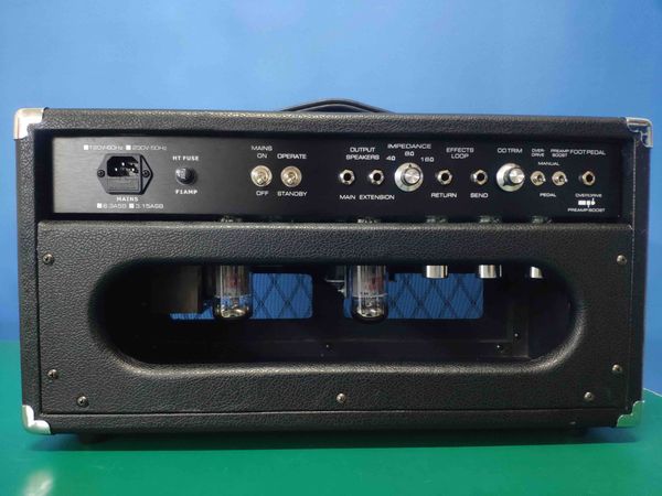 

custom overdrive 50w tube guitar amp head in black tolex color