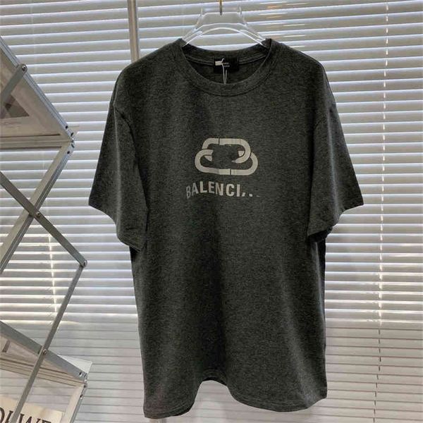 

66% off new blc home heavy industry paper clip lock washing cement gray men's and women's loose short sleeves, White