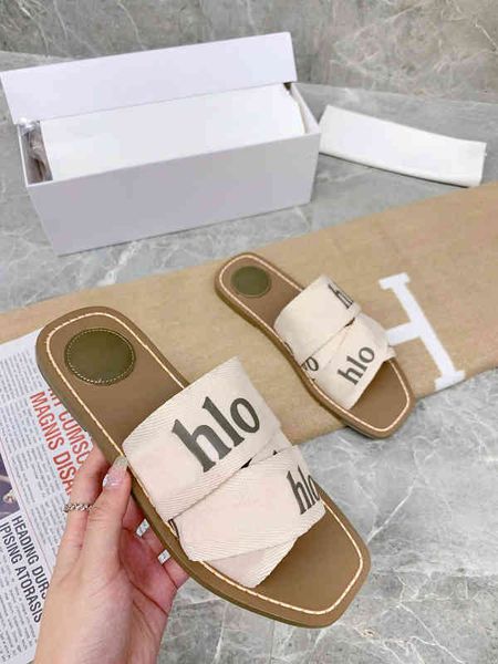 

simple cross canvas slippers women's summer leisure letter wind lazy comfortable sandals 2022, Black