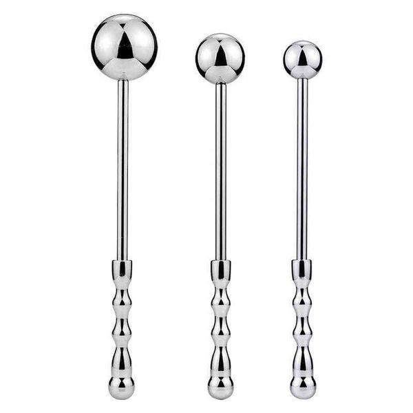 NXY Anal Toys Novo jogo de plugue de aço inoxidável reto Butt Butt Ball Ball Metal Hook Dilator Anus Sexo para homens Mulheres gays 220510