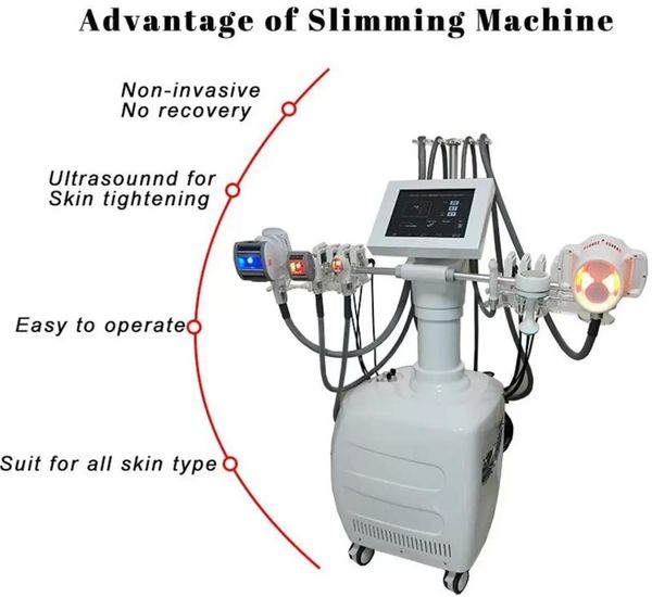 Efeito diretamente ultra-sônico lipo lipo lase diodo náquonagem máquina de emagrecimento gordura Remoção Vela corpo moldando perda de peso perda de peso 40k braço de braço de braço Redução de celulite