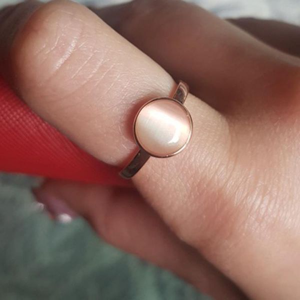 

cluster rings opal cat's eye stone for women korean style rose gold color fashion brand party wedding jewelry wholesale r153, Golden;silver