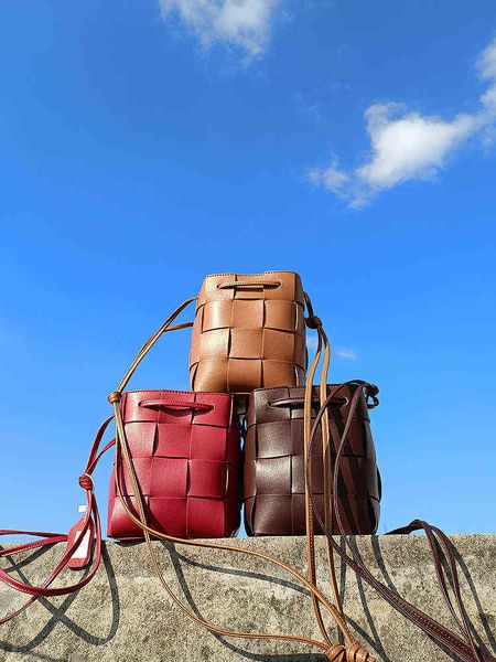 

mini drawstring bucket bag luxury designer women's shoulder cow leather small handbags fashion crossbody 0628
