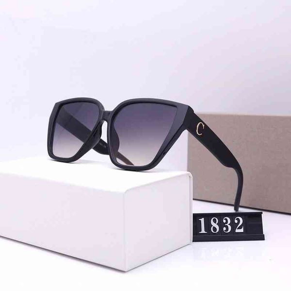 

2022 new women's trend sunglass frame driving sunglass 1832, White;black