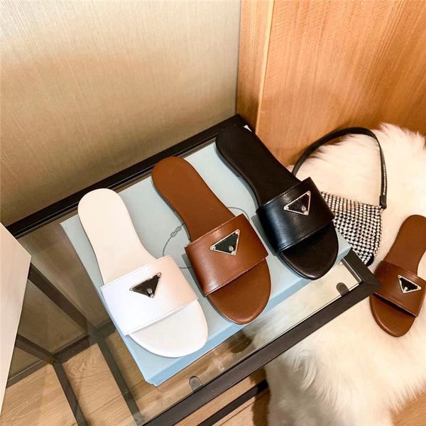 

slippers summer triangle buckle slippers p family flat bottom one-way sandals holiday beach comfortable heel, Black