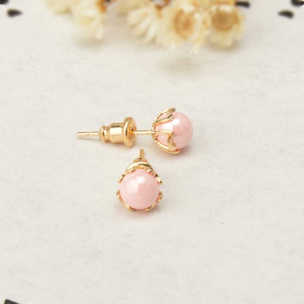 

high imitation shell bead earrings temperament silver jewelry still double-sided pearl earrings vip 05, Golden