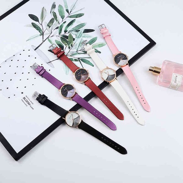 

leisure fashion belt women's minority temperament quartz watch trend versatile student watch, Slivery;golden