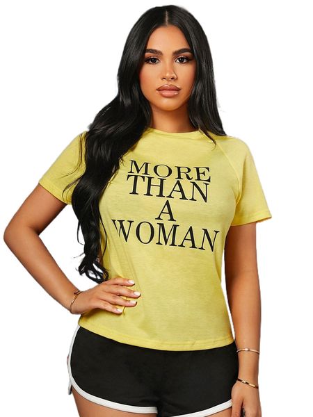 

sxy slogan graphic raglan sleeve tee z0dj#, White