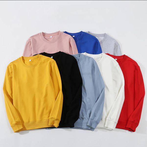 

2022 for_customization wholesale custom pullover hoodie personalise print streetwear sweaters cotton plain men crewneck sweatshirts custom c, Black