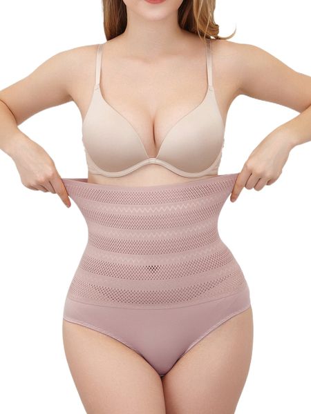 

chevron print shapewear panty o7oh#, Black;red