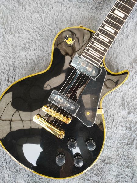 

custom factory high-quality custom black p-90 electric guitar