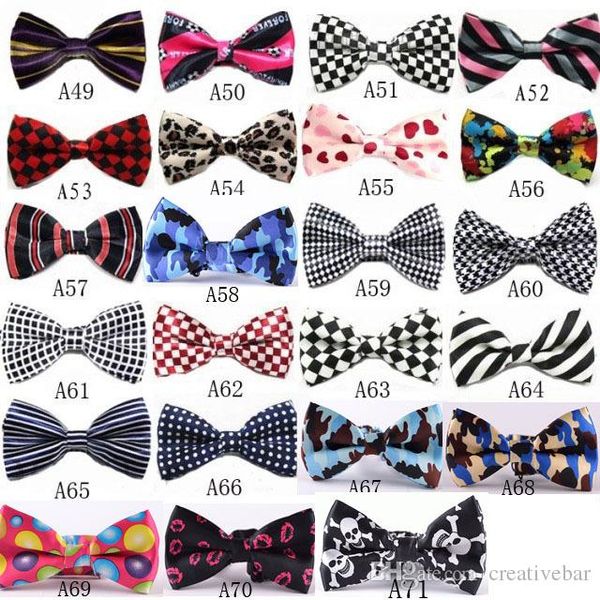 

men women bowtie bow tie printing multi colors plain silk polyester pre tied ties for party wedding many style sy222, Black;gray