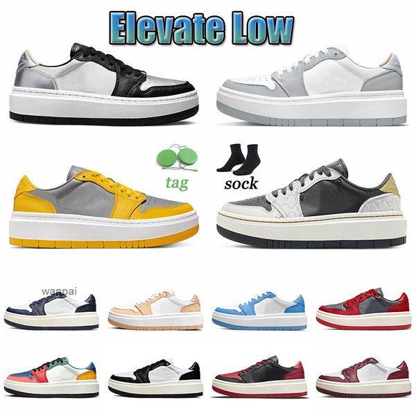 

with sock tag jumpman 1 1s low elevate men women basketball shoes unlv university blue wolf grey silver toe onyx midnight navy mens tainers