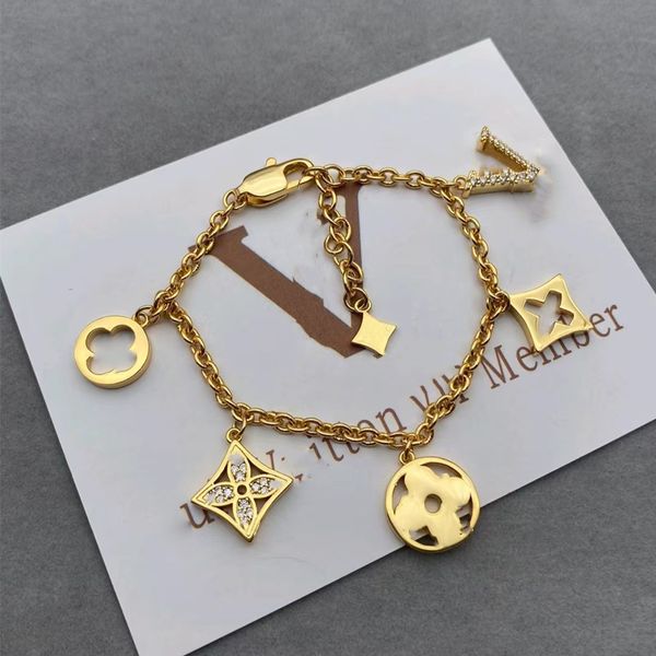 

new pendant bracelet ladies jewelry gold plated bracelet holiday gift, Black