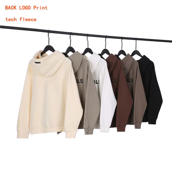 

mens womens designer hooded hoodie #680 tech fleece back side logo print 7 colors casual street leisure fashion streetwear loose cp style pu, Black