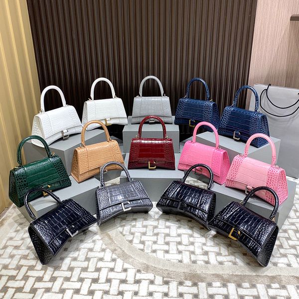

hourglass bags fashion luxury shoulde designer handbags wholesale leather saddle bag new style woman lady handbag crossbody alligator cowhid