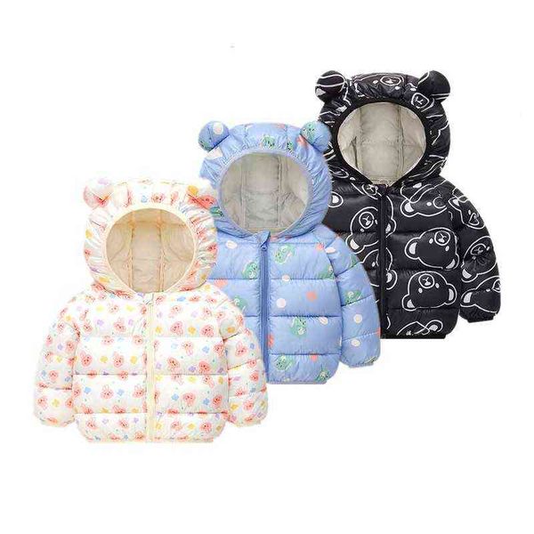 

children's clothing autumn winter children lightweight jackets boys and girls warm jackets baby cute ear outerwear hooded jackets j2207, Blue;gray