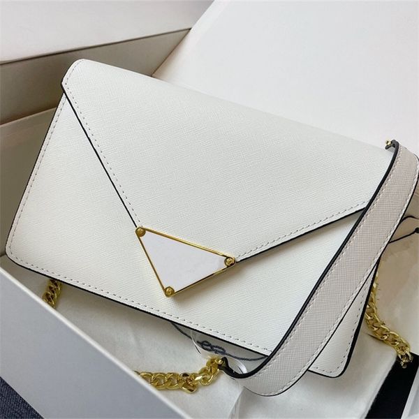 

leather women's bag 2022 new triangular flap envelope versatile one shoulder messenger bag small square