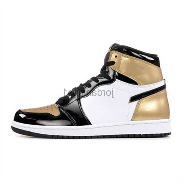 

shoes basketball jumpman 1 high iii gold colorway white black underlay golden overlays genuine patents leather size us13 available