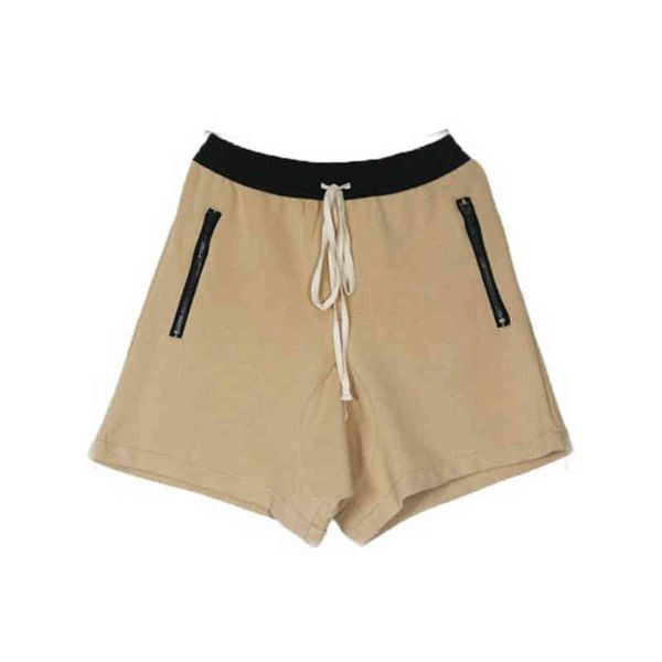 

mens running shorts cotton basketball bodybuilding sweatpants fitness workout short pants khaki jogger gym male training shorts t220517, White;black