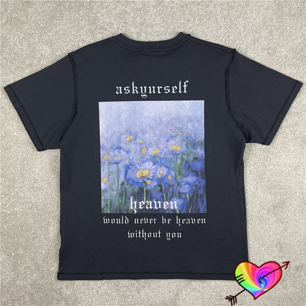 

2022 heaven t-shirt men women 1 graphic tee vintage black summer short sleeve, White;black