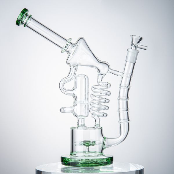 Cavels riciclar matrice perc bong di vetro bong dritti sidecar da 14 mm giunto femmina 5 mm di piattaforma di olio di vetro con tazza di vetro con triangolo ciotola wp558