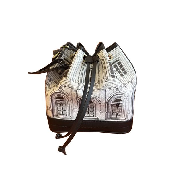 

shoulder bags new fashion classic atmosphere adjustable strap genuine leather large capacity retro printing wholesale and retail drawstring