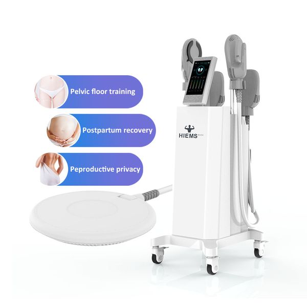 Aggiornamento verticale Ems Body Shaping Machine Lo stimolatore elettrico muscolare RF bianco ad alta potenza riduce il grasso migliora la compattezza della pelle del corpo