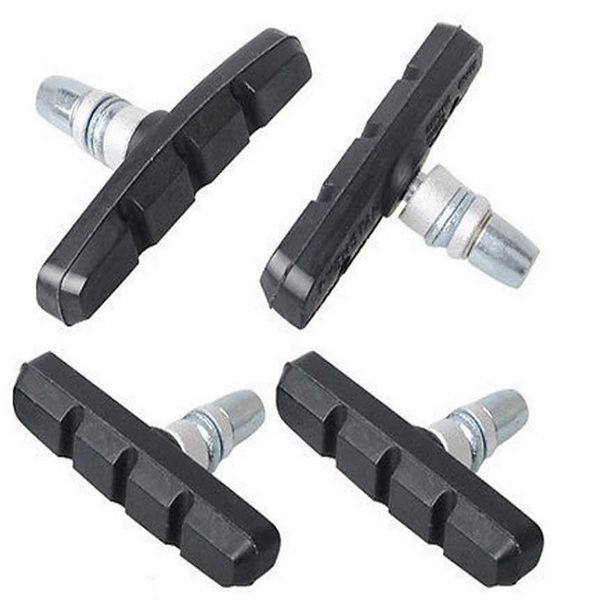 4 pz/set Bicicletta V-freno Scarpe Pastiglie MTB Mountain Bike Blocco Freno In Gomma Resistente All'aperto Anti-resistenza Riparazione Elementi