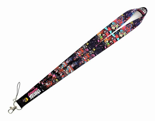

keychain 10pcs friday night funkin' anime cartoon neck strap lanyard id badge holder pendant lanyards lanyar card pendant party gift fa, Silver