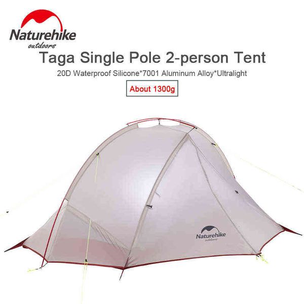 NatureHike 1,3 kg Tagar 2 persone tenda da campeggio zaino tenda 20D tessuto ultraleggero antipioggia PU 4000 H220419