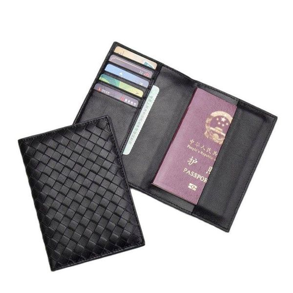 

card holders luxury designer passport holder soft lambskin cover genuine sheep leather id business travel wallet269m, Brown;gray