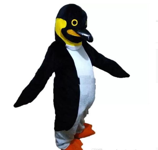 Costume della mascotte del pinguino caldo della fabbrica di sconto Cartoon Real PhotoBird uomo che indossa un costume da festa di compleanno per bambole