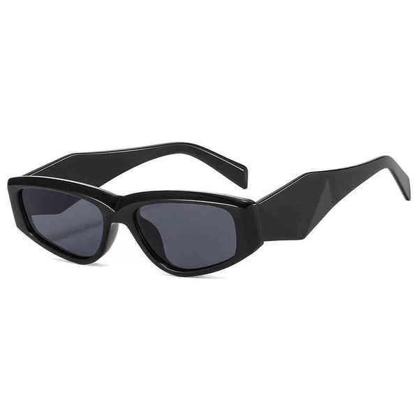 

modern small frame cat's eye sunglass fashionable men and women ins street glass vintage luxury brand design sunglasses uv400, White;black